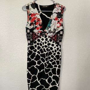 Roberto Cavalli Size 44 (M) Floral Cocktail Dress